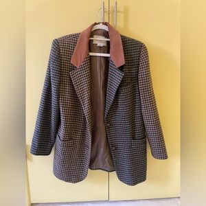 Vintage Laura Jeffries multi plaid blazer - small